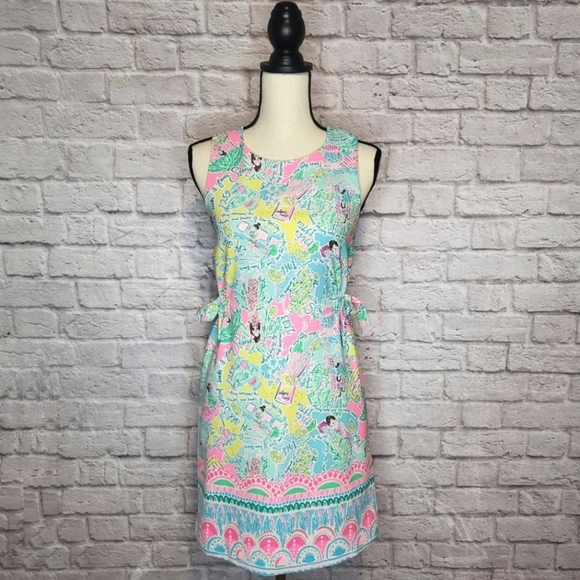 Lilly Pulitzer Marli Pop Up In the Beginning print shift sleeveless dress 0 - Picture 2 of 16